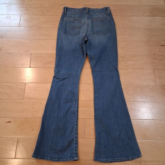 Frame Denim High Rise Double Stitch Detail Flare Leg Jeans-Merced-Size 31 Blue - Picture 6 of 11